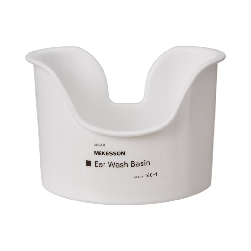 McKesson Ear Wash Basin, Modified Kidney, White