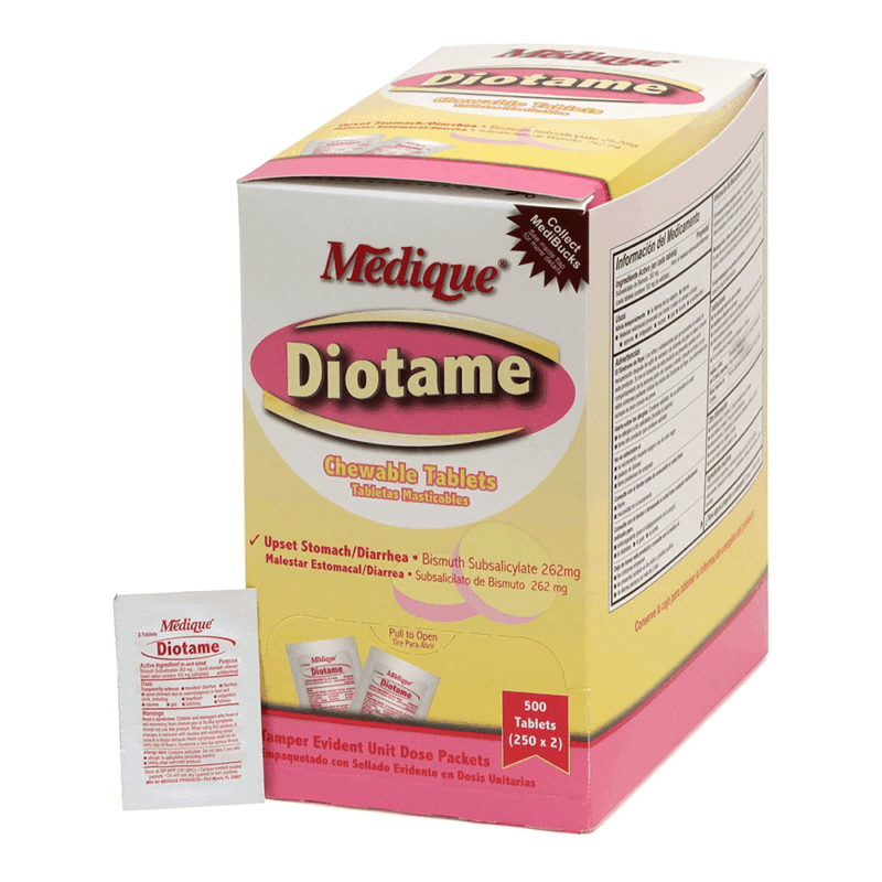 Medique® Diotame Antacid / Anti-Diarrheal Chewable Tablets, 500 Count