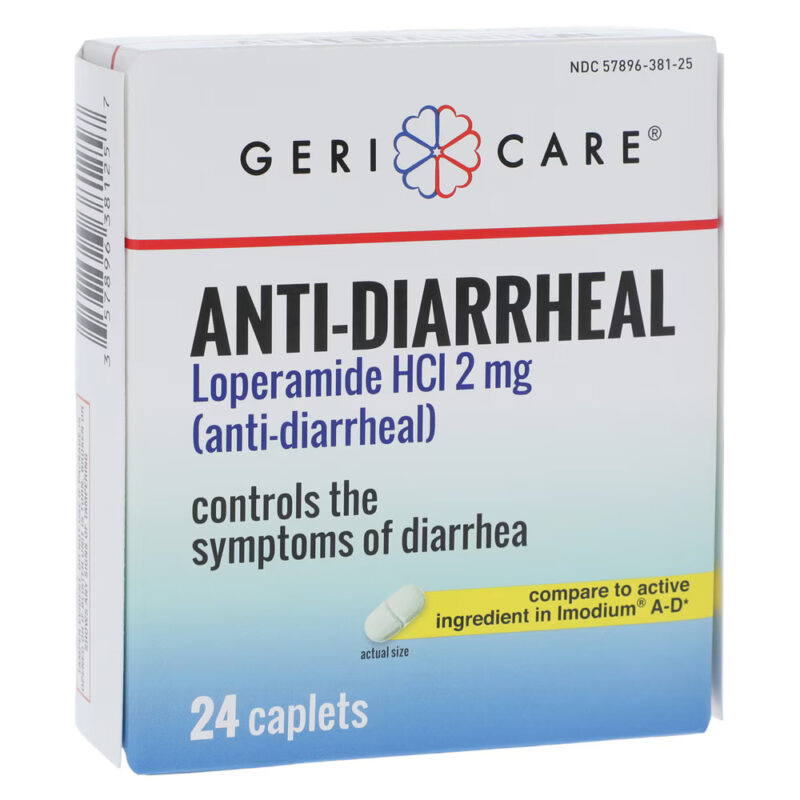 Geri-Care® Anti-Diarrheal Loperamide HCl 2 mg Caplets, 24 Count