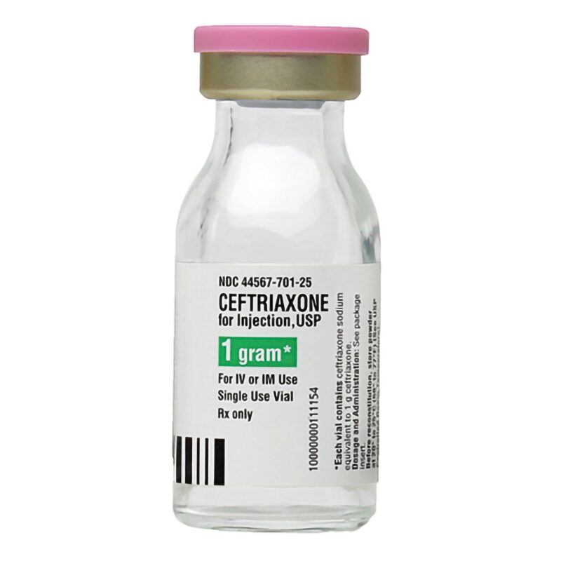 WG Critical Care™ Ceftriaxone for Injection, USP, 1 Gram Single-Dose Vial (Box of 25)