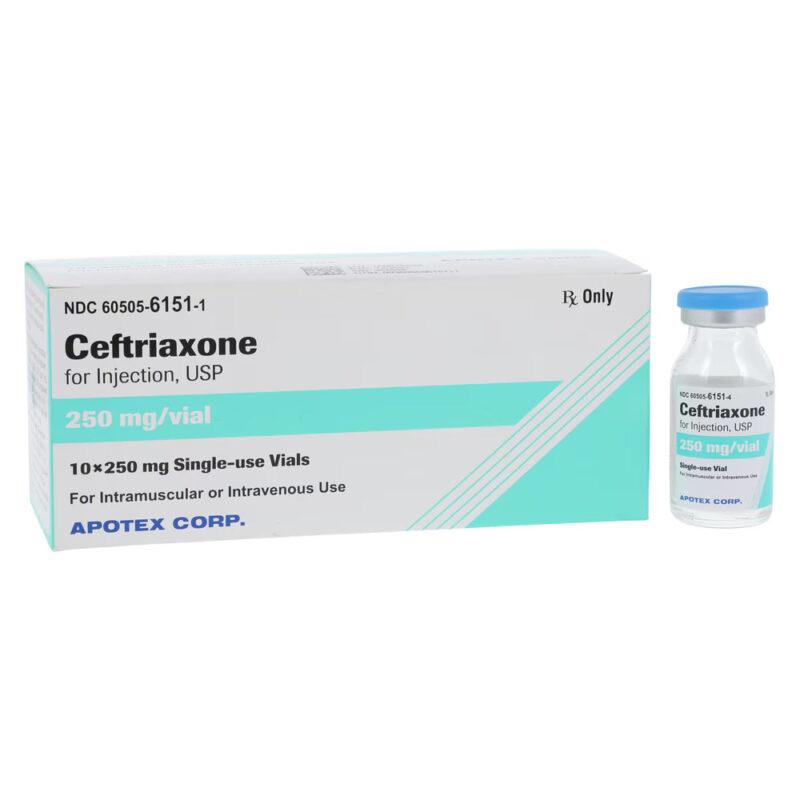 Apotex™ Ceftriaxone for Injection, USP, 250 mg Single-Dose Vial