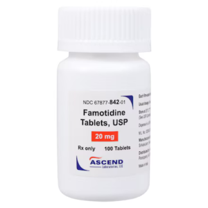 Famotidine Tablets, USP, 20 mg, 100 Count Bottle