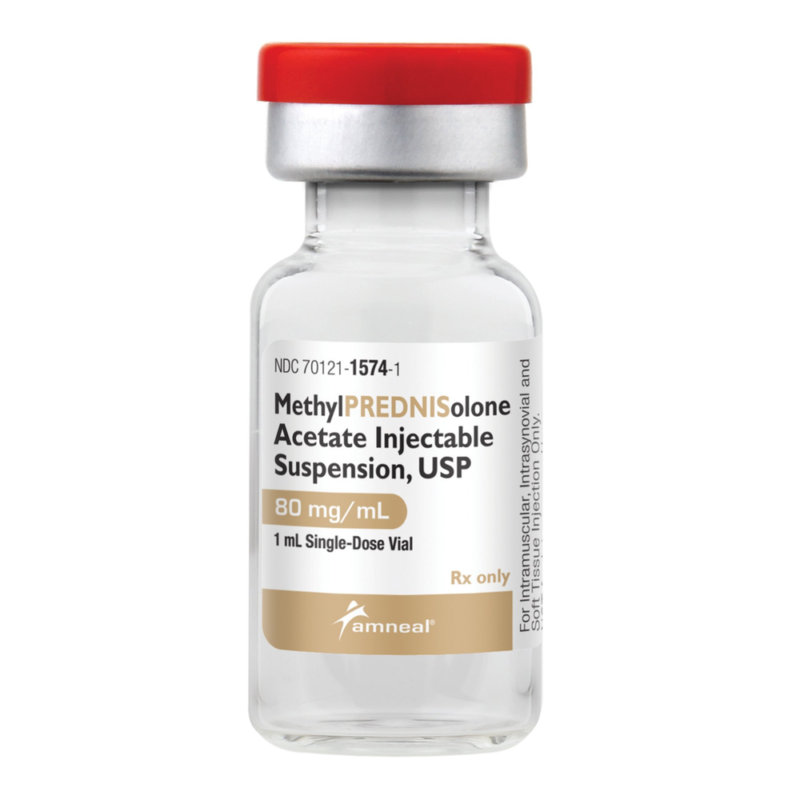 Methylprednisolone Acetate Injection, USP, 80mg/mL, 1 mL Single-Dose Vial
