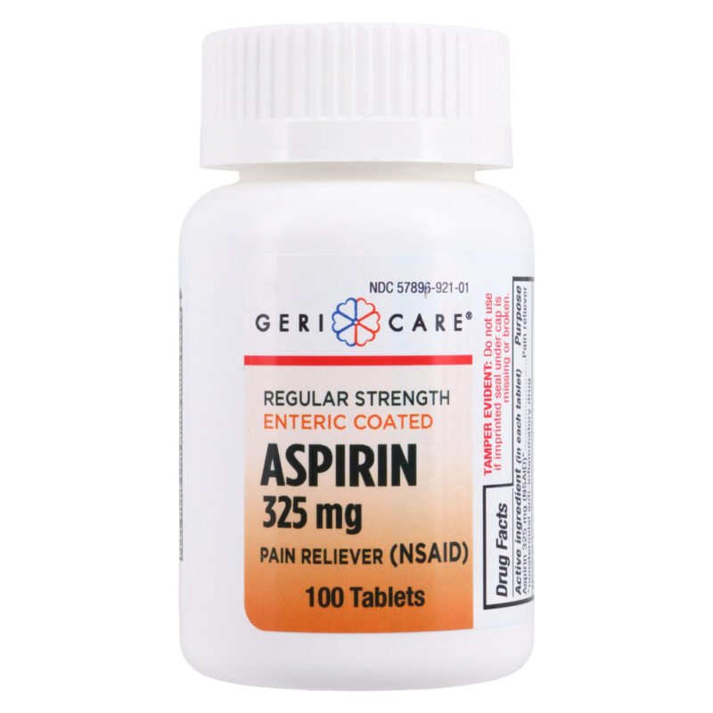 Geri-Care® Aspirin 325 mg Enteric Coated Tablets, 100 Count