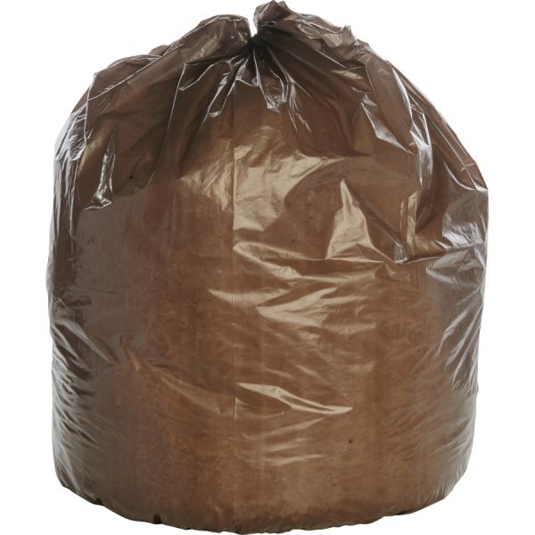 Can Liner, 33" x 39", Low Density, Brown, 0.65 mil, 250/cs