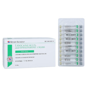 Lidocaine HCl 2% with Epinephrine 1:50,000, 1.7 mL Cartridges