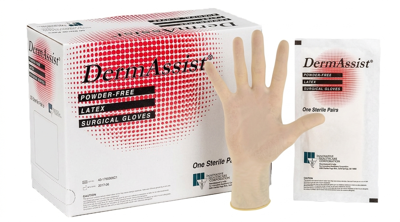 DERMASSIST® Latex Surgical Gloves, Powder-Free, Sterile