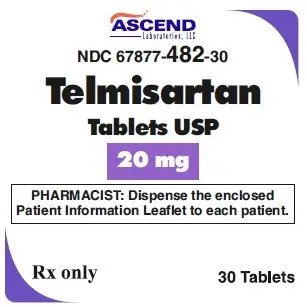 Telmisartan Tablets, USP, 20 mg, 30 Count Bottle