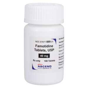 Famotidine Tablets, USP, 40 mg, 100 Count Bottle