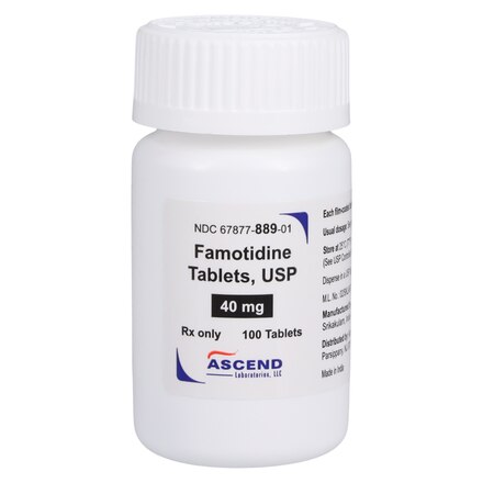 Famotidine Tablets, USP, 40 mg, 100 Count Bottle