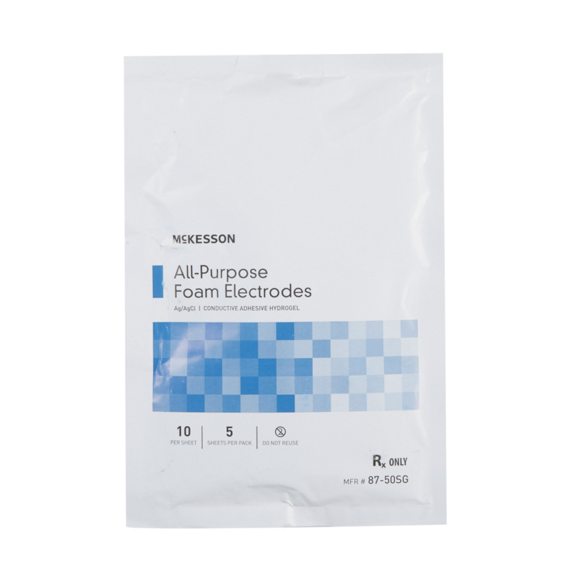 McKesson All-Purpose Foam ECG Snap Electrodes, Adult