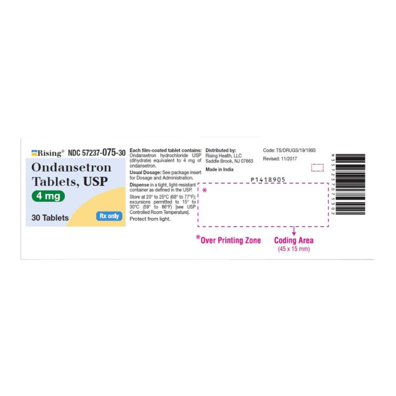 Ondansetron 4 mg Film-Coated Tablets, USP (30 Count Bottle)