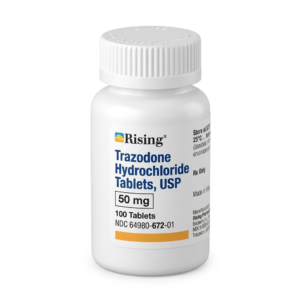 Trazodone Hydrochloride Tablets, USP, 50 mg, 100 Count Bottle