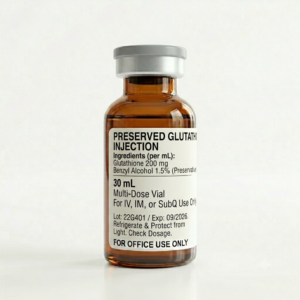 Glutathione Injection – 200mg/mL, 30mL Vial (Preserved & Preservative-Free Options)