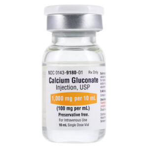 Calcium Gluconate Injection, USP, 10% (100 mg/mL), 10 mL Single-Dose Vial