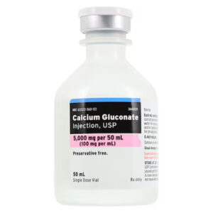 Calcium Gluconate Injection, USP, 10% (100 mg/mL), 50 mL Single-Dose Vial